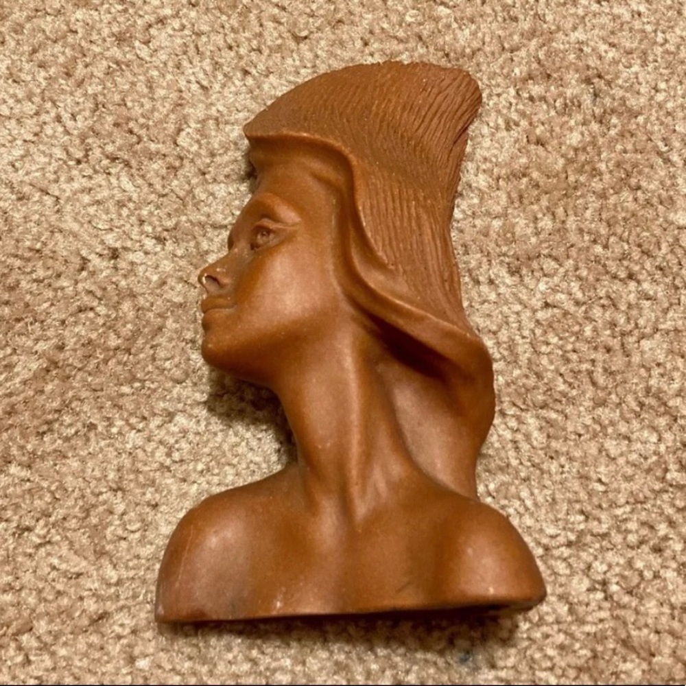 Price Drop. 2 Hawaiian Souvenir Figurines Poly Art Busts Vintage and Unique.